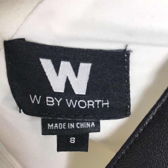 W by Worth Size 8 Vegan Leather design GUC Stretch - Picture 3 of 4